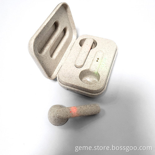 Wireless Eco-friendly Wheat Straw Wireless Earbuds